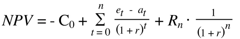 net present value equation